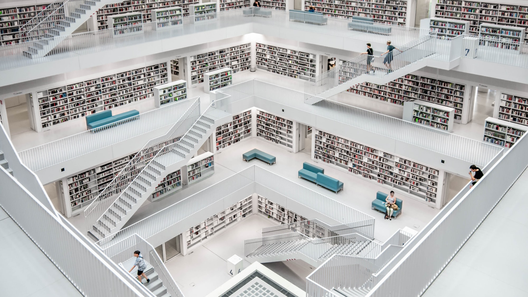 A White Library In The Middle Of Stuttgart! It´s The City-Library Of Stuttgart.